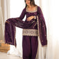 Plum Zari Farshi Sharara Set