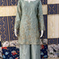 Powder Blue Chinon Silk Embroidery Kurta Set