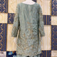 Powder Blue Chinon Silk Embroidery Kurta Set