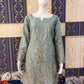 Powder Blue Chinon Silk Embroidery Kurta Set