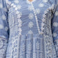 Powder Blue & Pastel Pink Lucknowi Cotton Anarkali Set