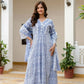 Powder Blue & Pastel Pink Lucknowi Cotton Anarkali Set