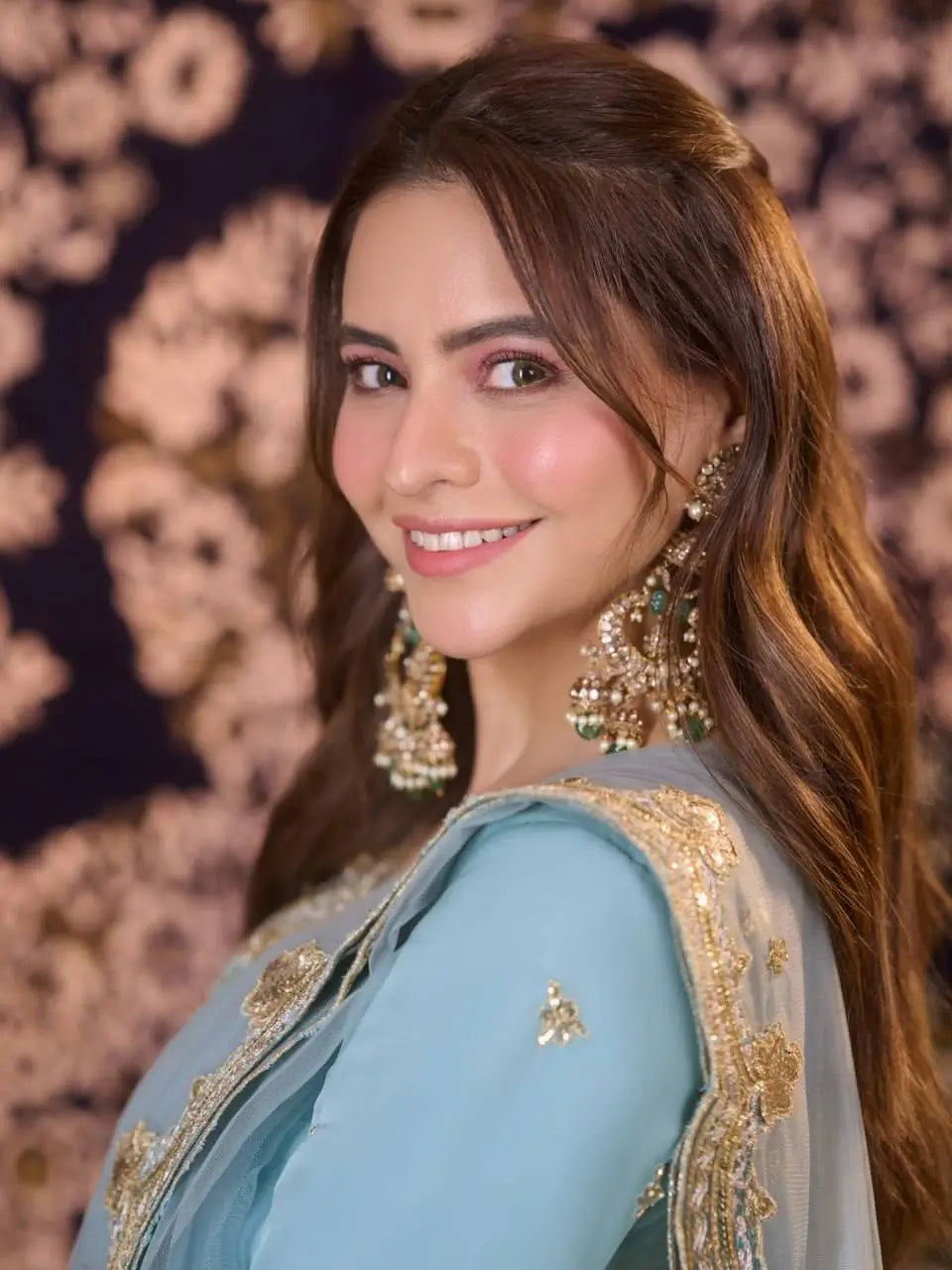 Powder Blue Sequin Lehenga