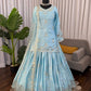 Powder Blue Sequin Lehenga