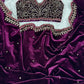 Premium 9000 Velvet Saree with Sequins, Dori & Thread Work