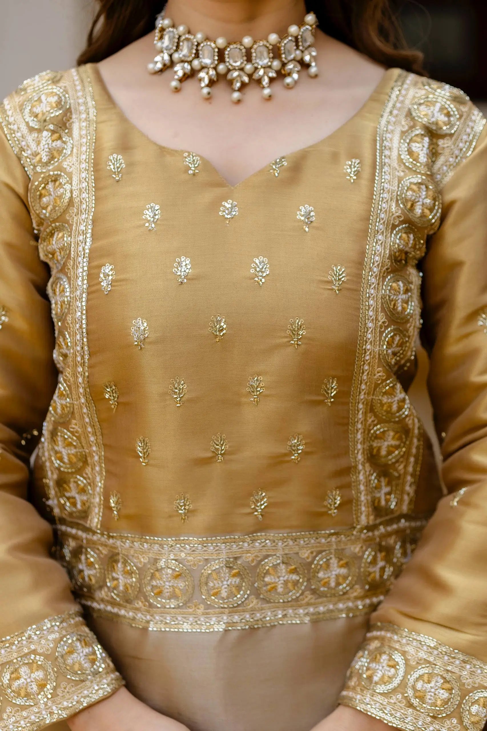 Premium Banarasi Viscose Embroidered Kurta Palazzo Set for Festive and Wedding Wear