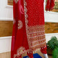 Premium Bandhani Mirror Work Straight Suit Set