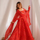 Premium Chiffon Bandhej Print Anarkali Set with Dupatta