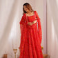 Premium Chiffon Bandhej Print Anarkali Set with Dupatta