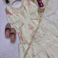 Premium Chinon Silk Embroidered Palazzo Suit Set