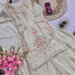 Premium Chinon Silk Embroidered Palazzo Suit Set