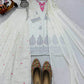 Premium Chinon Silk Embroidered Palazzo Suit Set