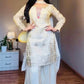 Premium Chinon Silk Embroidered Palazzo Suit Set