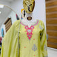 Premium Chinon Silk Embroidered Palazzo Suit Set