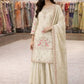 Premium Chinon Silk Embroidered Palazzo Suit Set