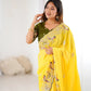 Premium Chinon Silk Saree with Heavy Embroidery & Sequins Work