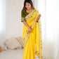 Premium Chinon Silk Saree with Heavy Embroidery & Sequins Work