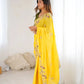 Premium Chinon Silk Saree with Heavy Embroidery & Sequins Work