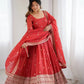 Premium Crunchy Silk Embroidered Anarkali Gown Set