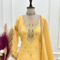 Premium Crunchy Silk Embroidered Sharara Set for Festive and Wedding Wear