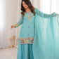 Premium Crunchy Silk Embroidered Sharara Set for Festive and Wedding Wear