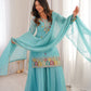 Premium Crunchy Silk Embroidered Sharara Set for Festive and Wedding Wear