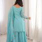 Premium Crunchy Silk Embroidered Sharara Set for Festive and Wedding Wear