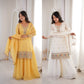 Premium Crunchy Silk Embroidered Sharara Set for Festive and Wedding Wear