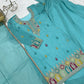 Premium Crunchy Silk Embroidered Sharara Set for Festive and Wedding Wear