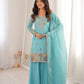 Premium Crunchy Silk Embroidered Sharara Set for Festive and Wedding Wear