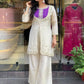 Premium Designer Khadi Cotton Co-ord Set with Mirror Work