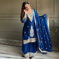 Premium Embroidered Satin Kurta Palazzo Set with Dupatta for Festive Wear