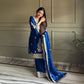 Premium Embroidered Satin Kurta Palazzo Set with Dupatta for Festive Wear