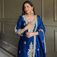 Premium Embroidered Satin Kurta Palazzo Set with Dupatta for Festive Wear