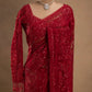 Premium Embroidered Sequins Georgette Saree Set