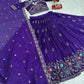 Premium Embroidered Vichitra Silk Lehenga Set