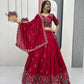 Premium Embroidered Vichitra Silk Lehenga Set