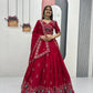 Premium Embroidered Vichitra Silk Lehenga Set