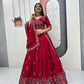 Premium Embroidered Vichitra Silk Lehenga Set