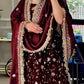 Premium Fandy Silk Embroidered Gown Style Suit Set for Festive and Wedding Wear