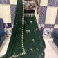 Premium Faux Georgette Sequins Embroidered Lehenga Set for Wedding and Festive Wear