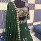 Premium Faux Georgette Sequins Embroidered Lehenga Set for Wedding and Festive Wear