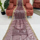 Premium Fendi Silk Saree with Intricate Thread Embroidery & Matching Unstitched Blouse