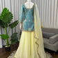 Premium Fendy Silk Palazzo Set with Mirror Work for Festive and Wedding Wear