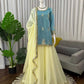 Premium Fendy Silk Palazzo Set with Mirror Work for Festive and Wedding Wear