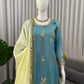Premium Fendy Silk Palazzo Set with Mirror Work for Festive and Wedding Wear