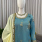 Premium Fendy Silk Palazzo Set with Mirror Work for Festive and Wedding Wear