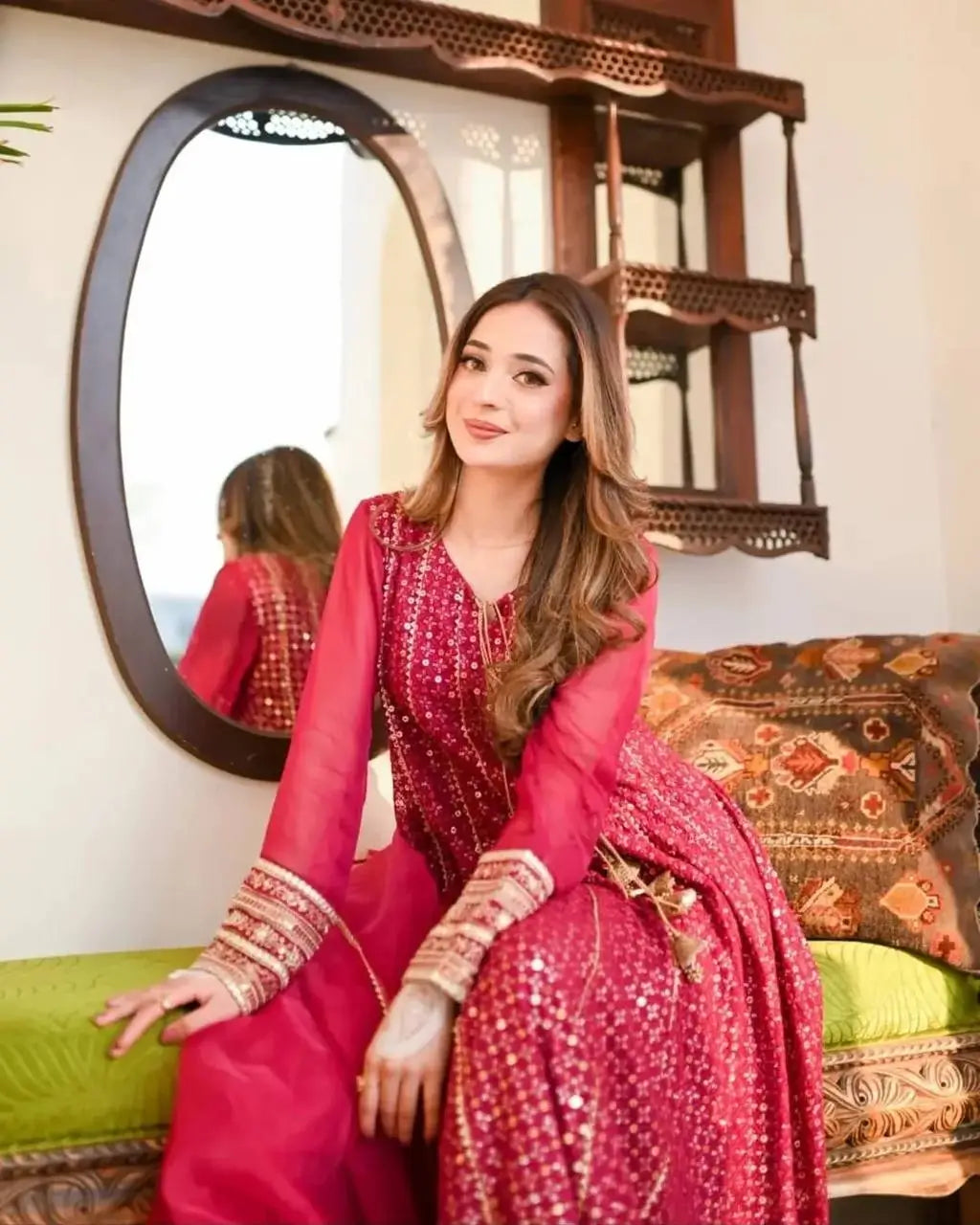 Premium Fox Georgette Anarkali with Pant & Dupatta