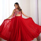 Premium Fox Georgette Embroidered Lehenga Set with Belt Dupatta