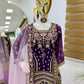 Premium Fox Georgette Embroidered Palazzo Suit with Dupatta
